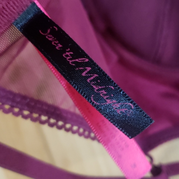 SEVEN 'TIL MIDNIGHT velvet & lace LONGLINE BUSTIER - Picture 2 of 6